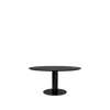 GUBI 2.0 Dining Table - Round 150 - black base - black stained ash top