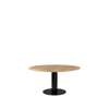 GUBI 2.0 Dining Table - Round 150 - black base - oak top