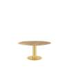 GUBI 2.0 Dining Table - Round 150 - brass base - oak top
