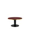 GUBI 2.0 Lounge Table - Round 125 Black Base - black base - cherry red glass top