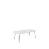 GUBI Dining Table - Elliptical 120x230 Marble Top - oak base - white carrara marble top