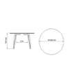 Diagram - GUBI Dining Table - Round 130 Marble Top