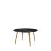 GUBI Dining Table - Round 130 Marble Top - oak black base - marquina marble top