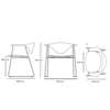 Diagram - Masculo Dining Chair - Fully Upholstered Sledge Base