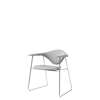 Masculo Dining Chair - Fully Upholstered Sledge Base - chrome kvadrat steelcut-trio-113