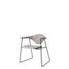 Masculo Dining Chair - Fully Upholstered Sledge Base - black kvadrat hallingdal-123