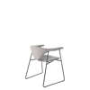 Masculo Dining Chair - Fully Upholstered Sledge Base - black kvadrat hallingdal-123