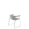 Masculo Dining Chair - Fully Upholstered Sledge Base - chrome kvadrat steelcut-trio-113