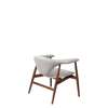 Masculo Lounge Chair - Fully Upholstered Wood Base - american walnut dedar sinequanon-010-acqua