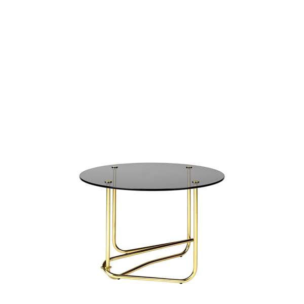 Mategot Side Table - brass glass smoked