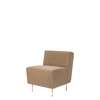Modern Line Dining Lounge Chair - brass gubi velluto-208