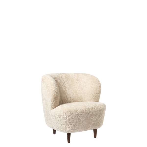 Stay Lounge Chair Small - Wood Legsamerican walnut - curly-moonlight