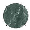 TS Round Side Table - black base - green guatemala marble