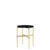 TS Round Side Table - brass base - black marquina marble 