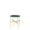 TS Round Side Table - brass base - green guatemala marble 