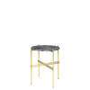 TS Round Side Table - brass base - grey emperador marble 