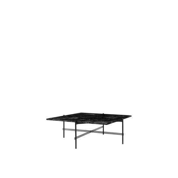 TS Square Coffee Table - Black Base - 105 black base - black marquina marble 