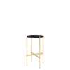 TS Round Console Table - 40 brass base - black marquina marble
