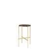TS Round Console Table - 40 brass base - brown emperador marble
