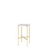 TS Round Console Table - 40 brass base - white carrara marble