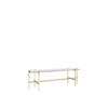 TS Console 120 - 1 Rack - 120 brass base -oyster white glass 