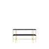 TS Console 120 - 2 Rack with Tray - Black Base - 120 brass base - black marquina marble