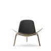 CH07 Shell Lounge Chair - oak-white oil-divina 181