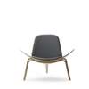 CH07 Shell Lounge Chair - oak-white oil-fiord 171