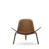 CH07 Shell Lounge Chair - walnut-oil-thor 307