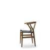 CH24 Wishbone Chair - smokedstain-oak-black-paper cord