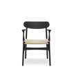 CH26 Dining Chair - oak-black-natural-paper cord