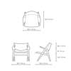 Diagram - CH28P Lounge Chair - Upholstered