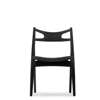 CH29P Sawbuck Chair - Seat Upholstered - oak-black-thor 301