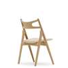 CH29P Sawbuck Chair - Seat Upholstered - oak-oil-sif90