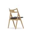 CH29P Sawbuck Chair - Seat Upholstered - oak-oil-thor 301