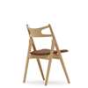 CH29P Sawbuck Chair - Seat Upholstered - oak-oil-thor 307