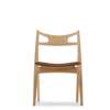 CH29P Sawbuck Chair - Seat Upholstered - oak-oil-thor 307
