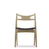 CH29P Sawbuck Chair - Seat Upholstered - oak-soap-thor 301