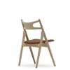 CH29P Sawbuck Chair - Seat Upholstered - oak-soap-thor 307