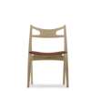 CH29P Sawbuck Chair - Seat Upholstered - oak-soap-thor 307