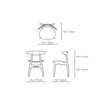 Diagram - CH33P Dining Chair - Seat Upholstered