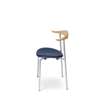 CH88P Dining Chair - Upholstered Seat - oak-oil-loke-7310-chrome