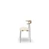 CH88P Dining Chair - Upholstered Seat - oak-soap-sif90-stainless-steel