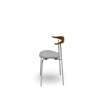 CH88P Dining Chair - Upholstered Seat - smoked stain oak-oil-remix2col123-chrome