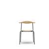 CH88T Dining Chair - Un-upholstered - beech-oil-black-powder coated-steel