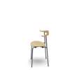 CH88T Dining Chair - Un-upholstered - beech-oil-black-powder coated-steel