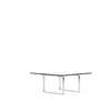 CH106 Square Coffee Table - glass-stainless-steel