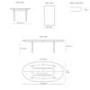 Diagram - CH339 Eliptical Dining Table- Extendable