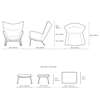 Diagram - CH445 Wing Lounge Chair