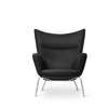 CH445 Wing Lounge Chair - divina-melange-2-180-stainless-steel